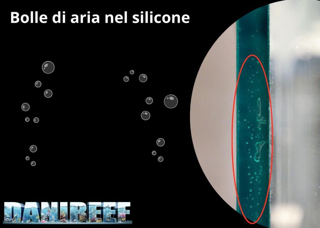 acquario che perde per cedimento del silicone